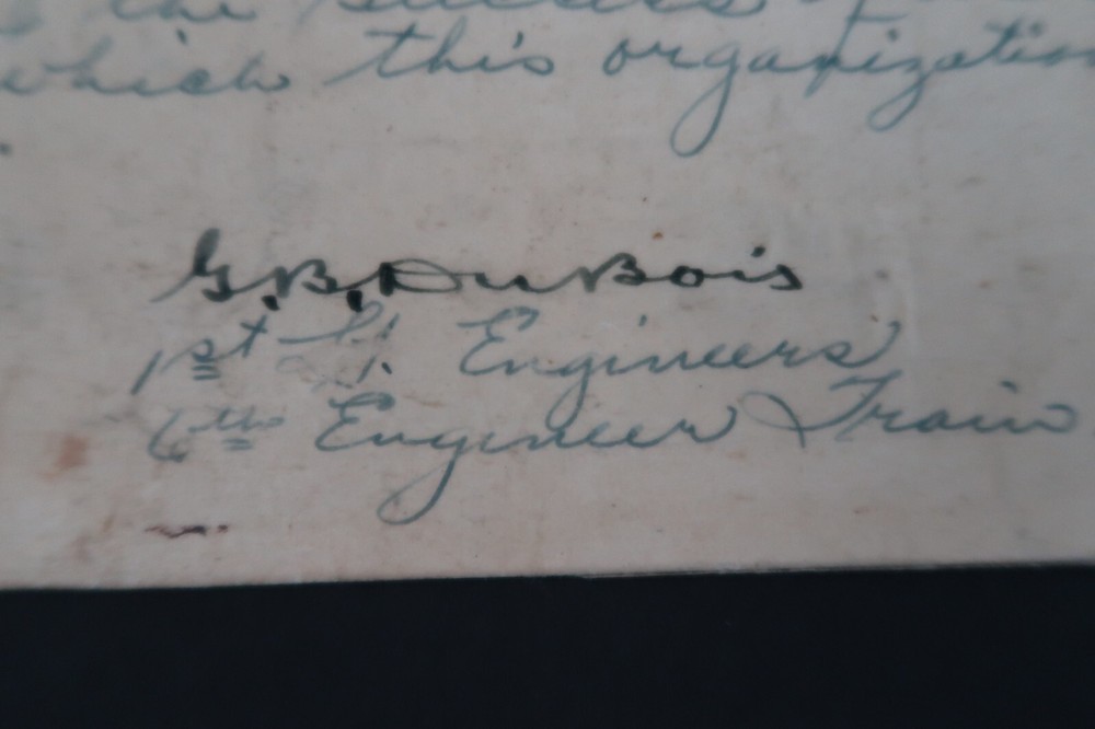 WW I 6th Engineer Batalion Citation Meritorious Service and Devotion Ephemera
