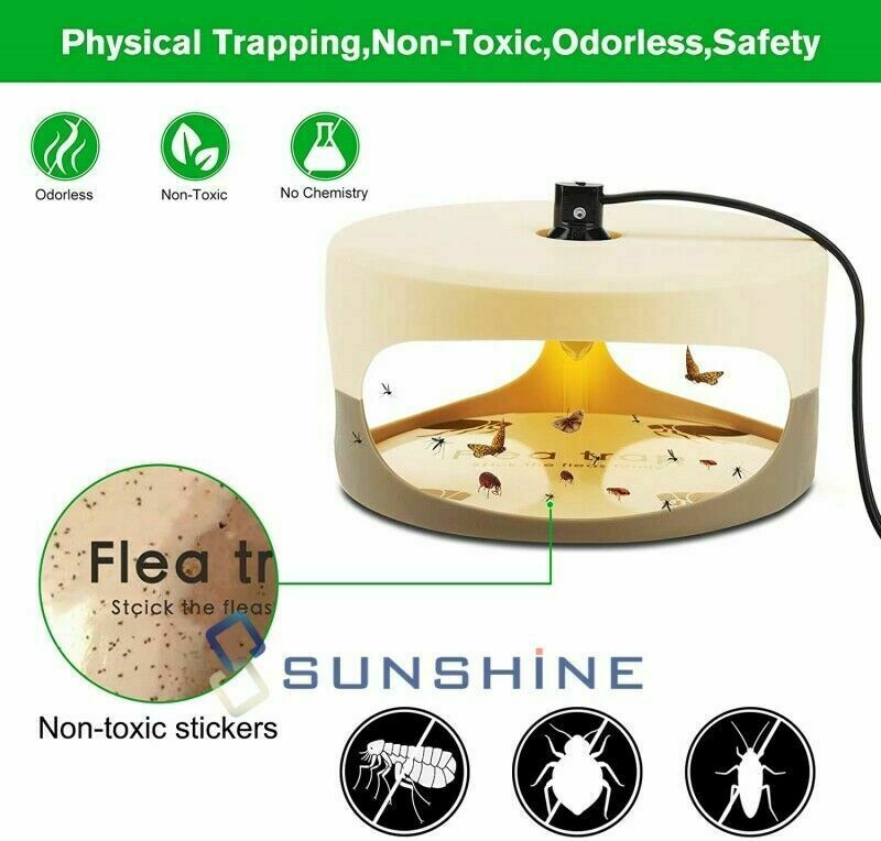 5 Flea Trap Refill Sticky Discs Replacement Glue Bug Fly Insects Catcher Boards