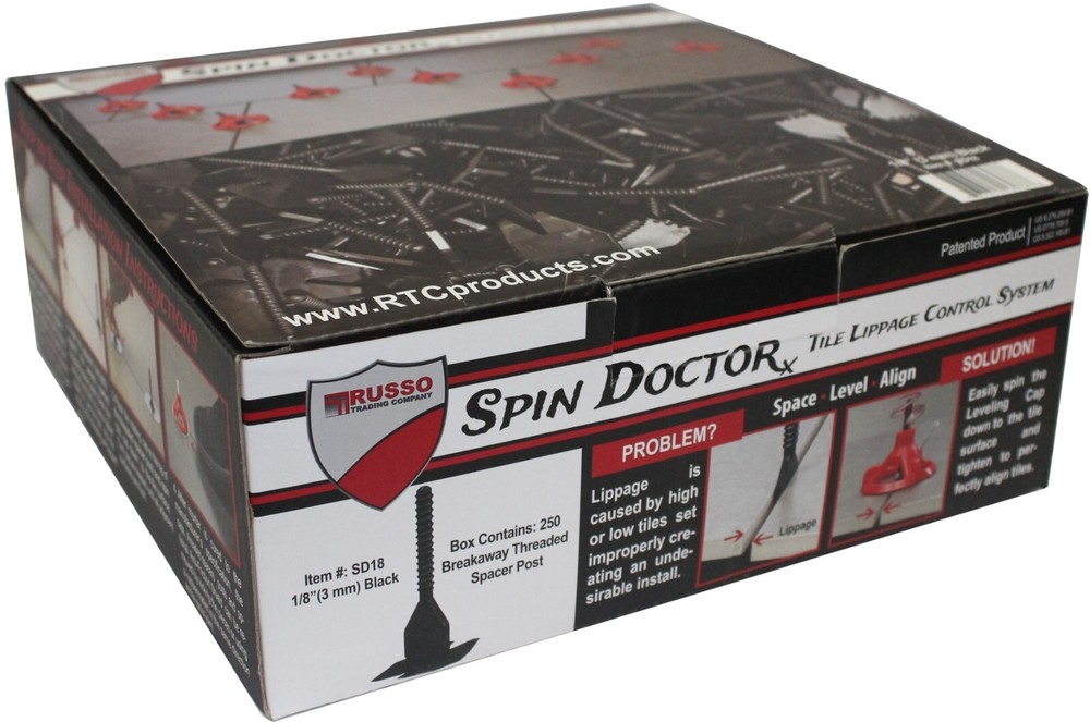 RTC Spin Doctor 1/8″ Base 250/PC Tile Leveling Systems