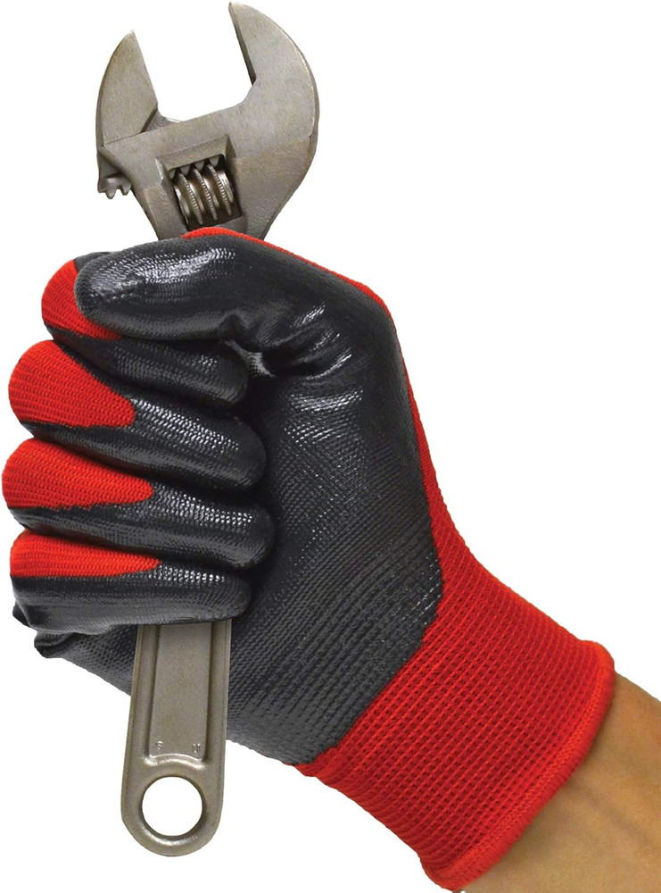 General Purpose Nitrile Coated 10 Pairs,Red