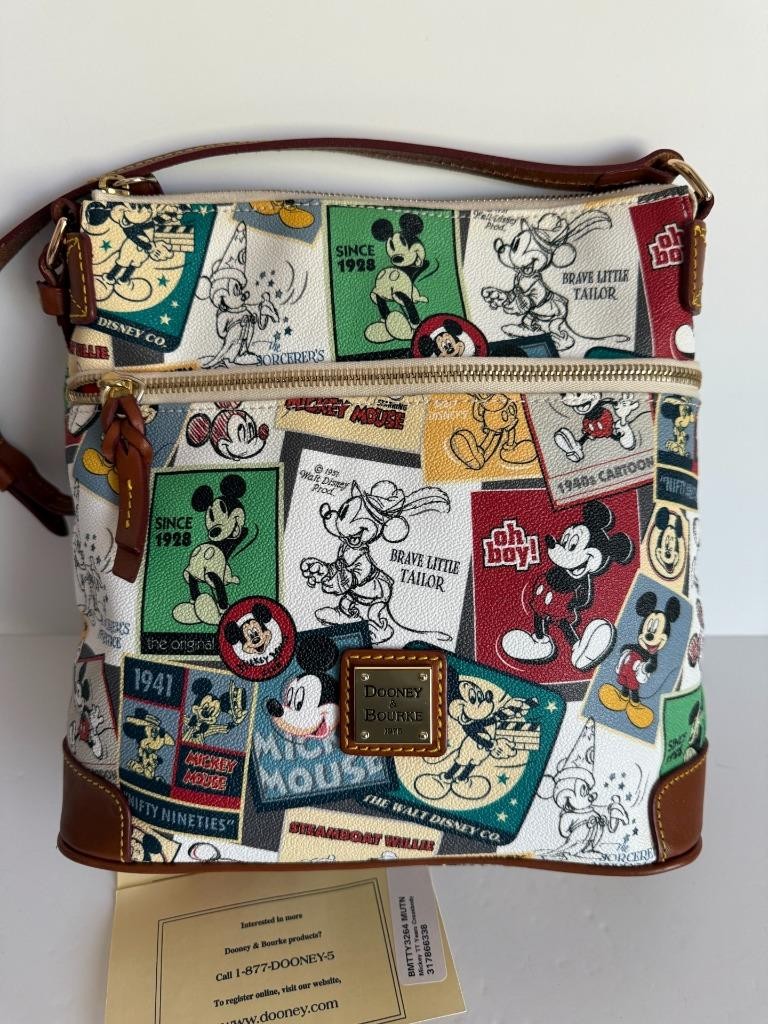 Disney Dooney & Bourke Mickey Through the Years 2016 Handbag Read Description