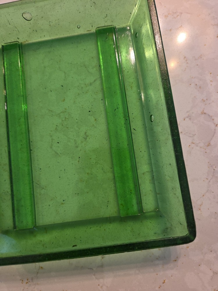Vintage Emerald Green Darkroom Developing Tray. 6.75"×5.75"