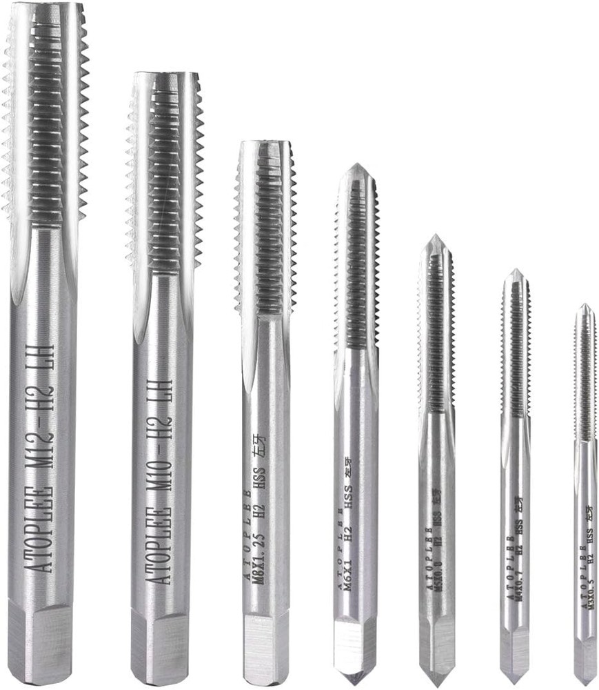 Complete HSS 6542 Left Hand Thread Tap Set – 7pcs for All Machining Needs