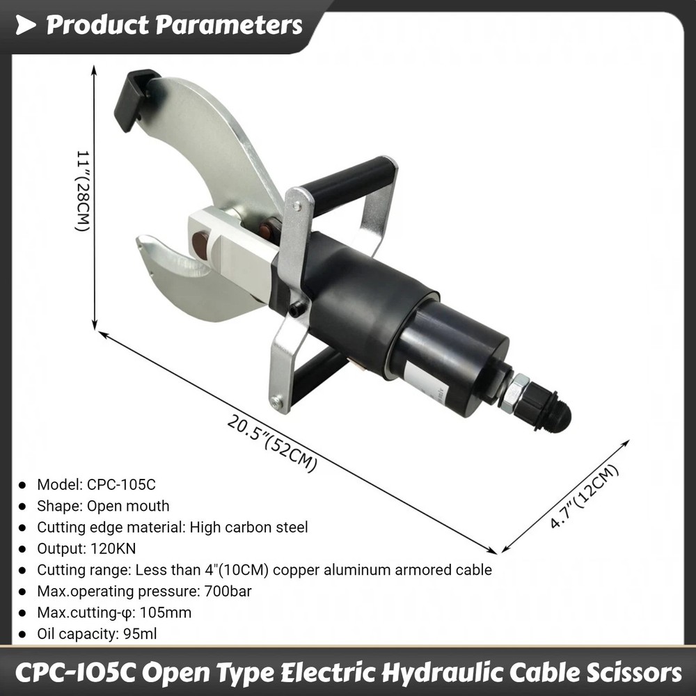 CPC-105C Open Type Electric Hydraulic Cable Scissors (Not Contain Pump)
