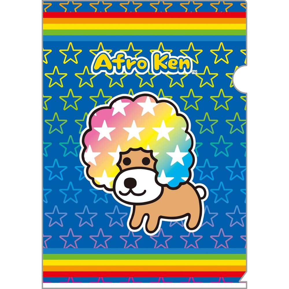 San-X Afro Dog Clear File Folder Set A4 Size 2 Pack PP Japan