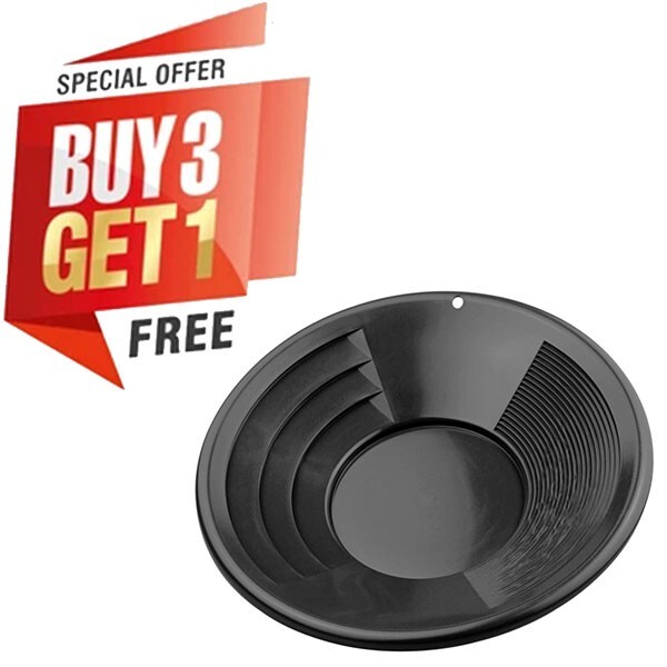 SE 12" PANNING GOLD PAN - BLACK