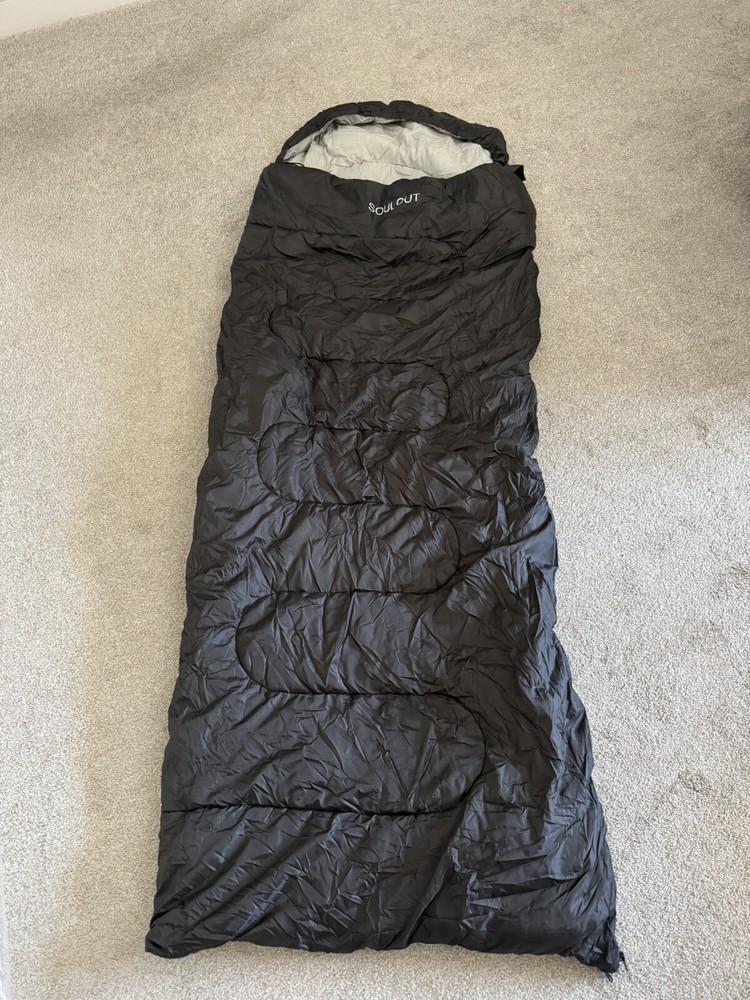 Envelope Sleeping Bag 3-4 Seasons Waterproof Dark Gray