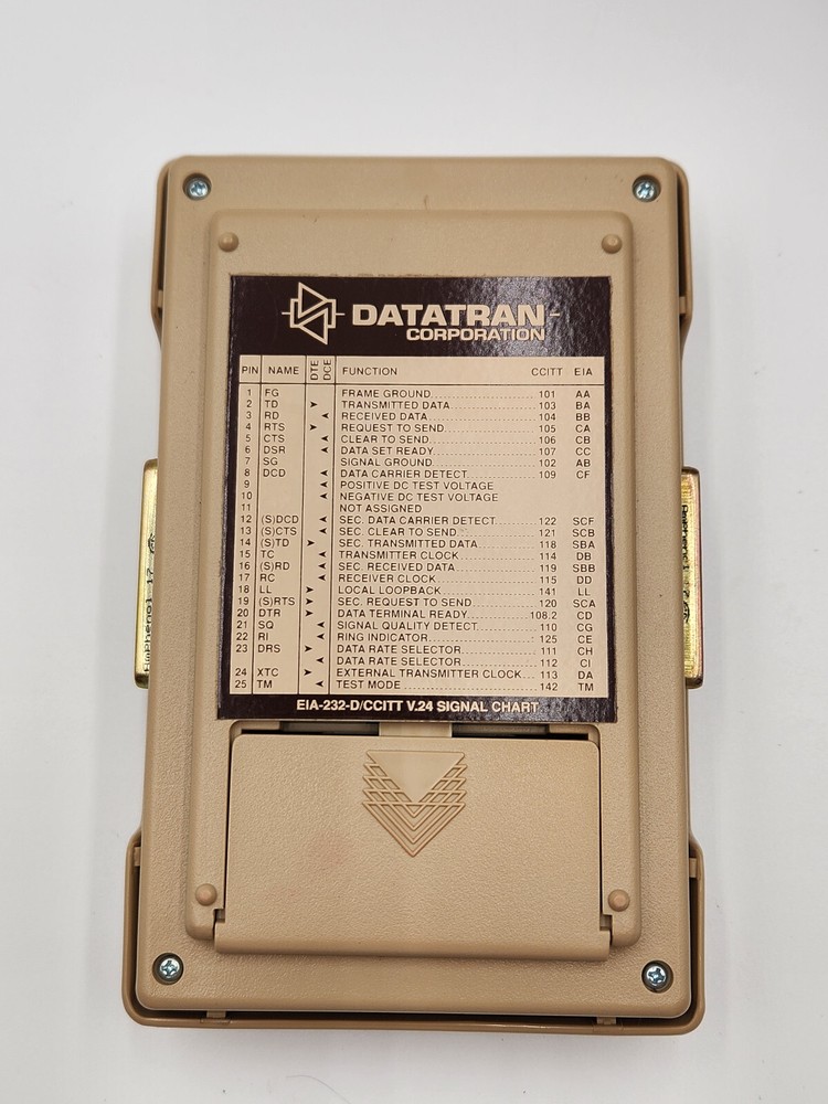 DataTran EIA-232-D/CCITT V.24 Signal Tester Unit w/ Case & Extras