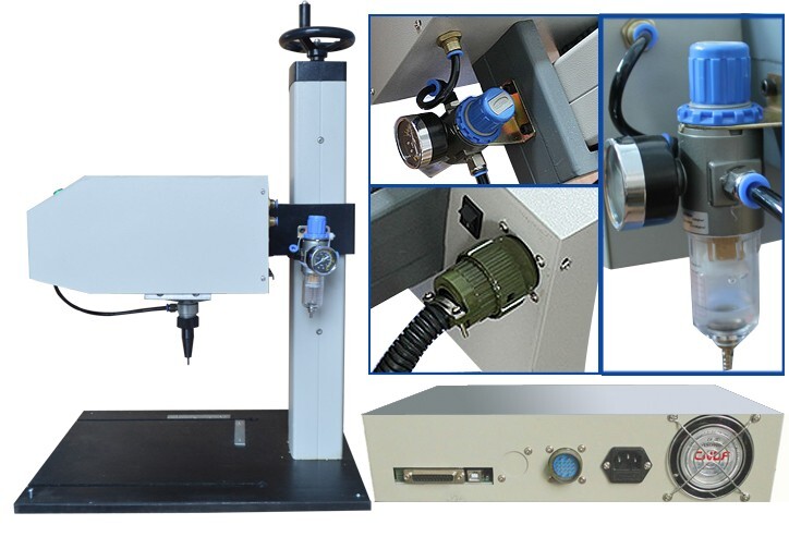 12"x8" 110V Pneumatic Marking Machine Metal Marking Machine+Rotation Axis