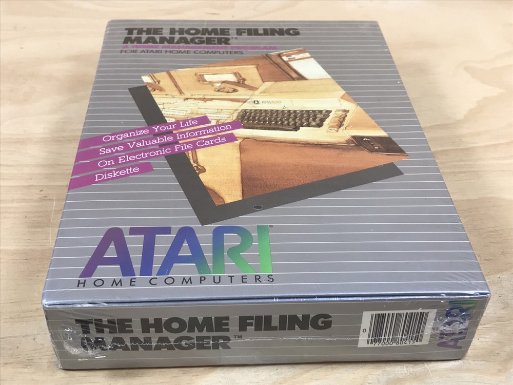 Atari The Home Filing Manager A Home Management Program For Computers New Sealed
