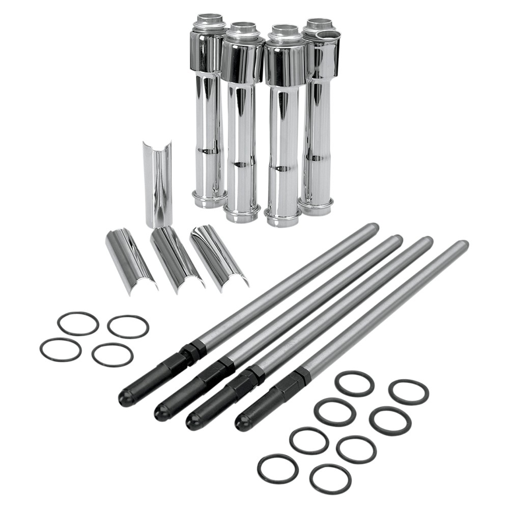 S & S Cycle 930-0024 Adjustable Pushrod Kit with Covers Standard