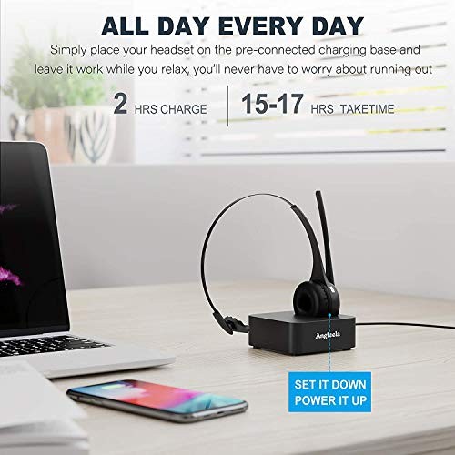 Trucker Bluetooth Headset with Microphone, Wireless Cell Phone Headset with