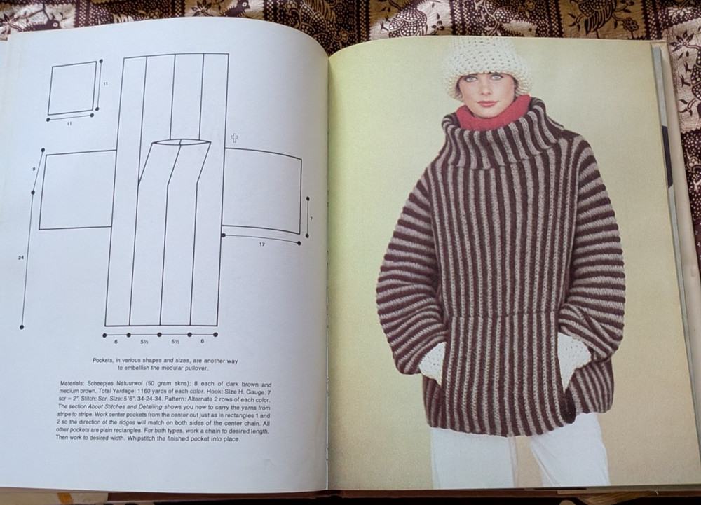 1978 MODULAR CROCHET Custom Design Pullovers Patterns Sweaters Judith Copeland