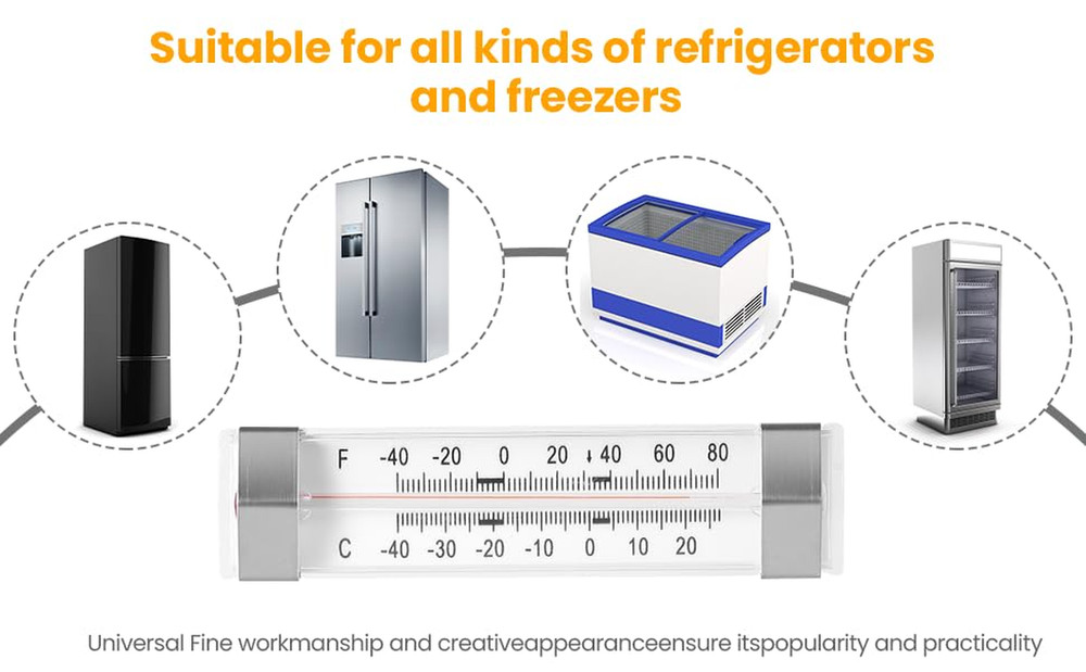 Refrigerator Freezer Thermometer 12 Pack Safe Non Toxic Large Range