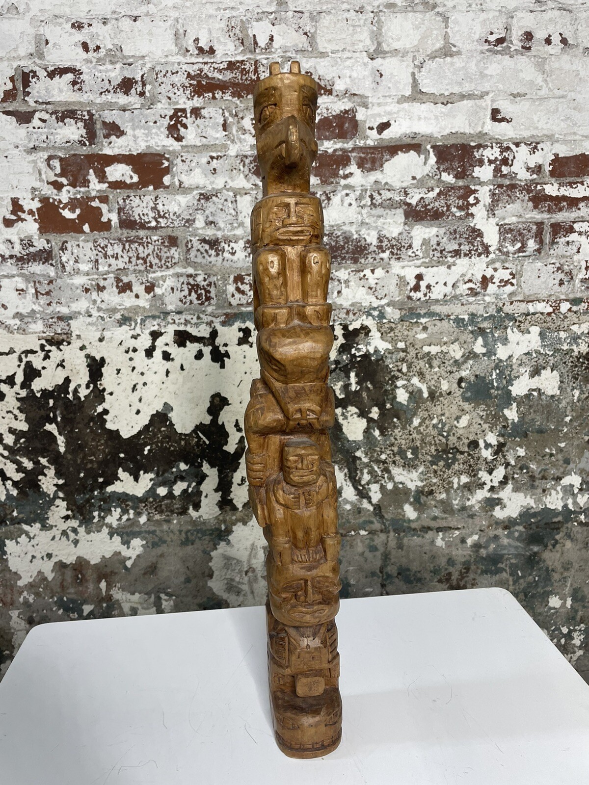 FINE OLD NORTHWEST COAST TOTEM C Early 1900’s Great Patina