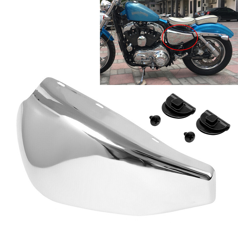 Chrome Left Side Battery Cover Fit for Harley Sportster 1200 Iron 883 2004-2013