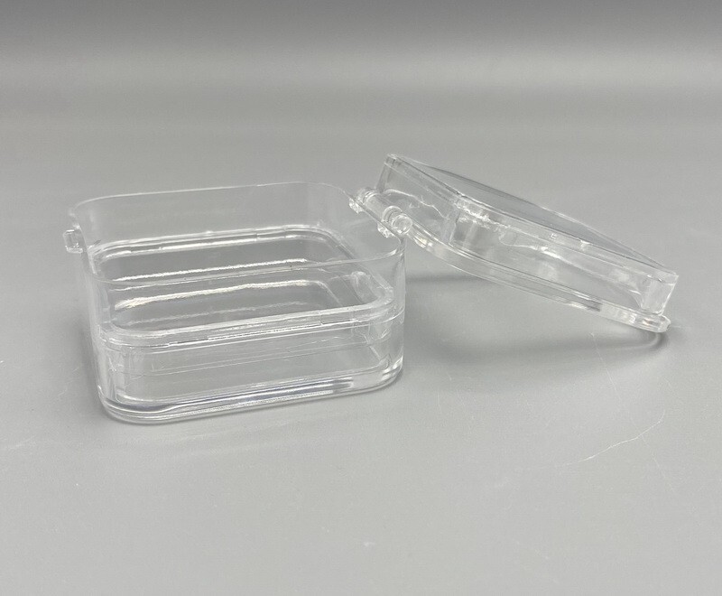 100pcs Denture Teeth Membrane Container Hinged Jewelry Crown Display Storage Box