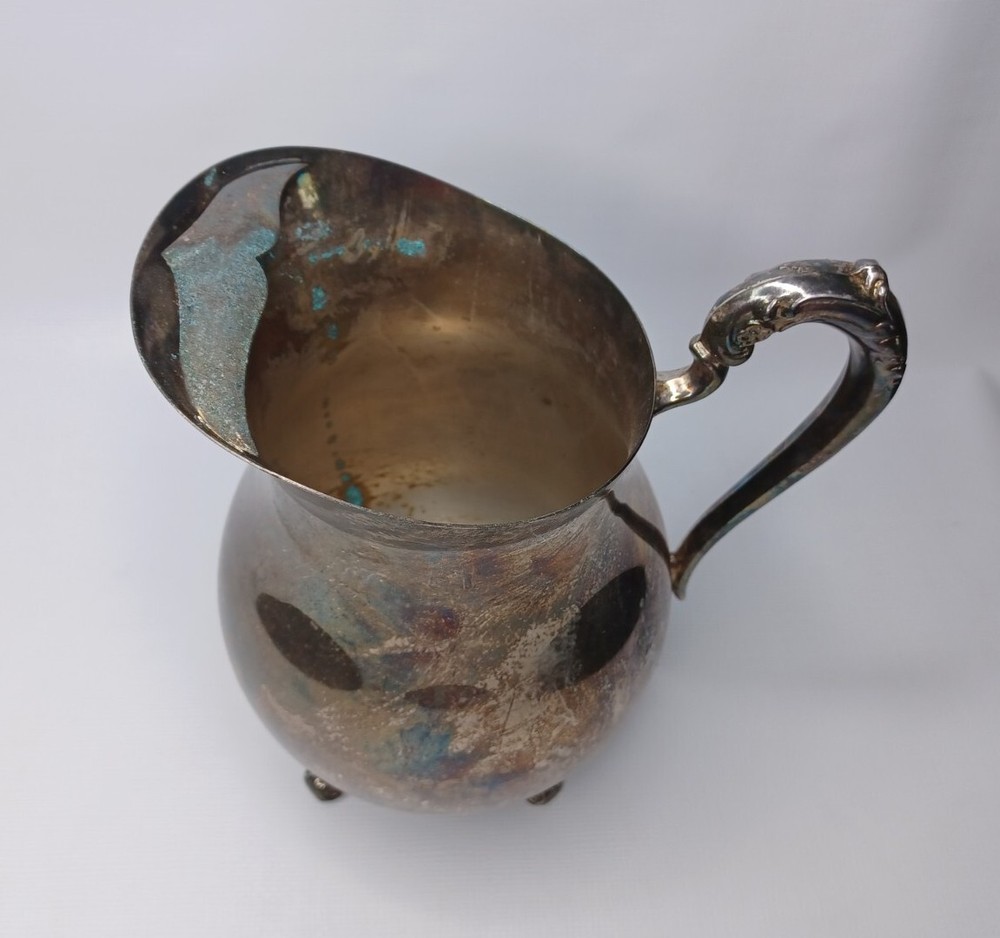 F B Rogers Silver Company Silver Pitcher Handle & Footed