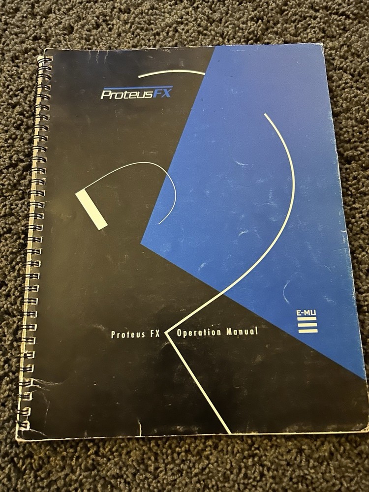 E-mu Proteus FX Operation Manual User Guide Book