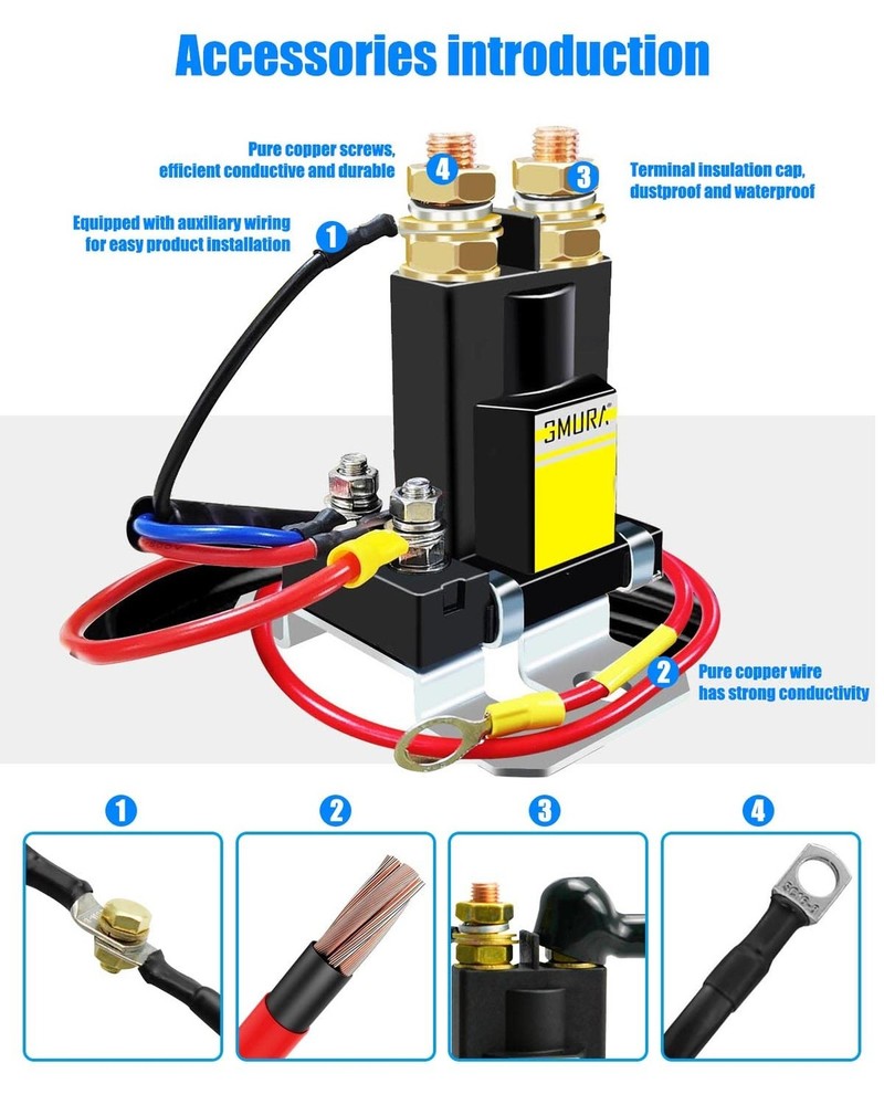 High Current Battery Disconnect Switch 12V 500A, Universal Battery Kill Switc...