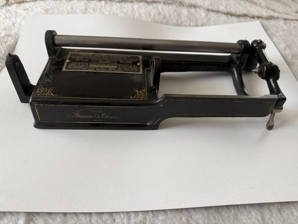 Edison Triumph Cylinder Phonograph Model B Top Bed plate Section