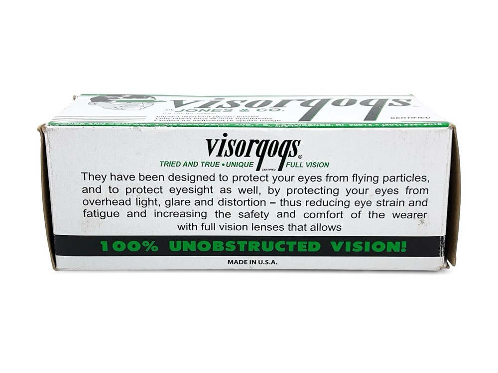 Vintage Visorgogs green Safety Glasses w Adjustable Strap