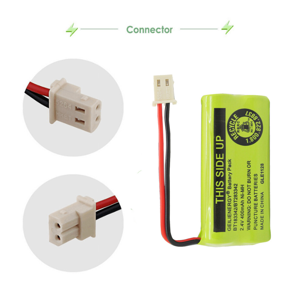 3x For Vtech BT183342/BT283342 Battery Pack 2.4V 400mAh for AT&T Cordless Phone