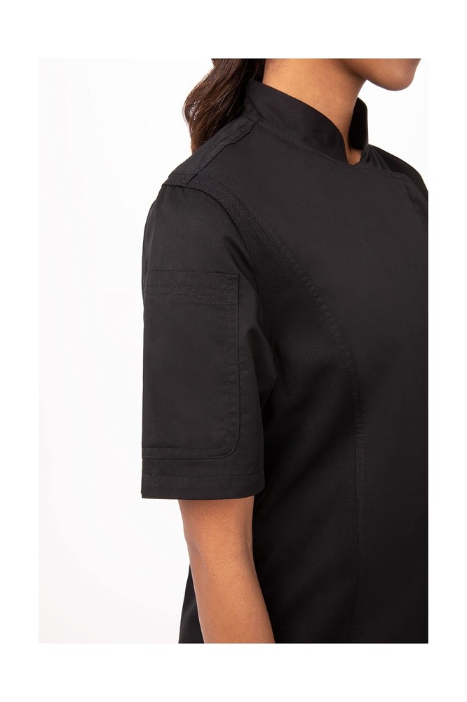 Chef Works Women's Springfield Chef Coat Small Black