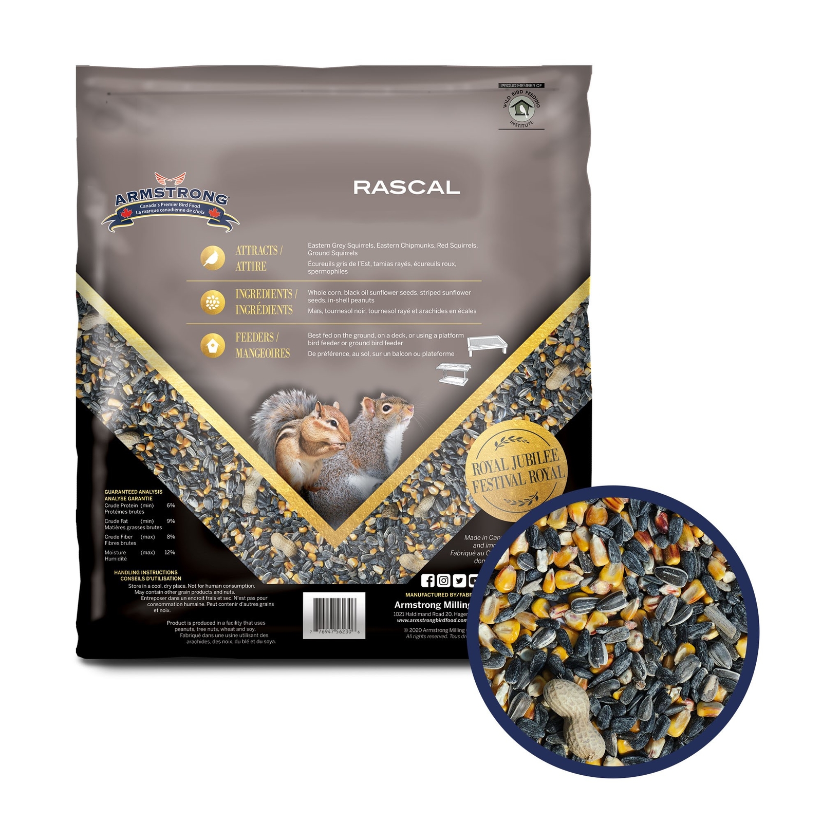 Armstrong Animal Food Royal Jubilee Rascal Mix For Squirrels and Chipmunks, 4lbs