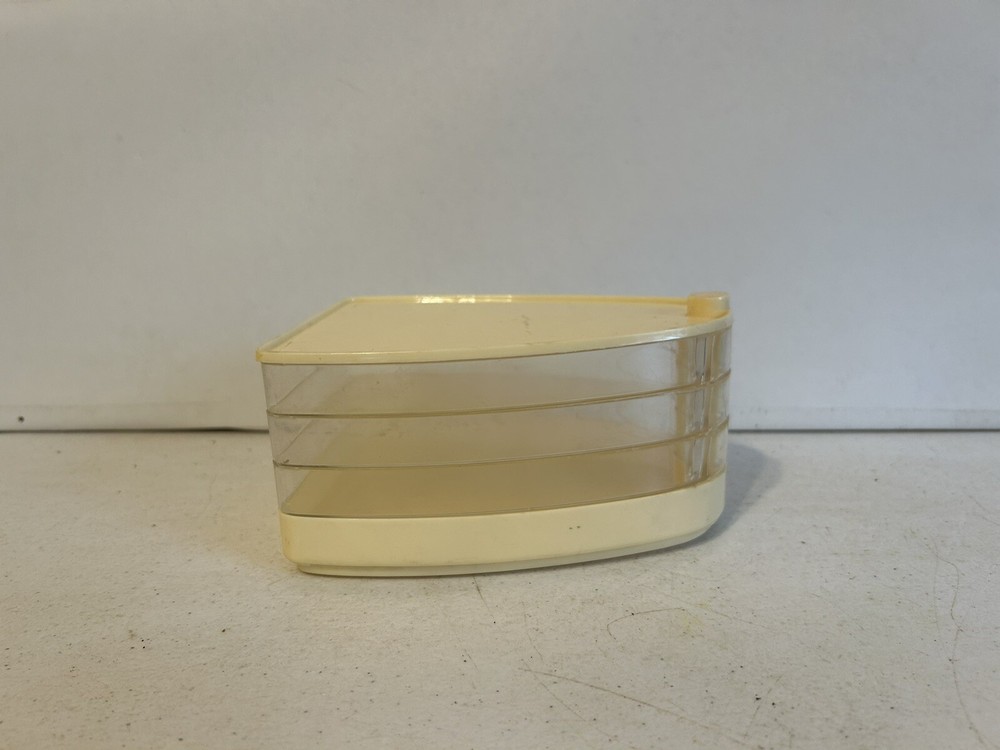 MCM Stacking Storage Tray/Case/Tower See Through Divided Sections Sewing e8