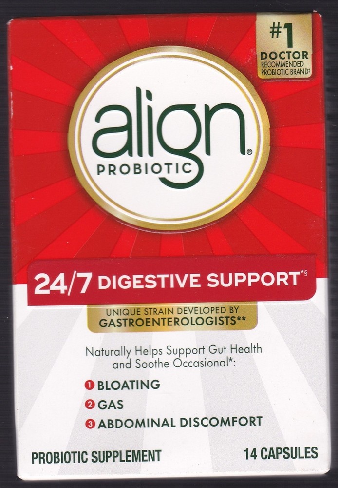 Align 24/7 Digestive Support Probiotic Supplement 14 Capsules EXP 10/2027