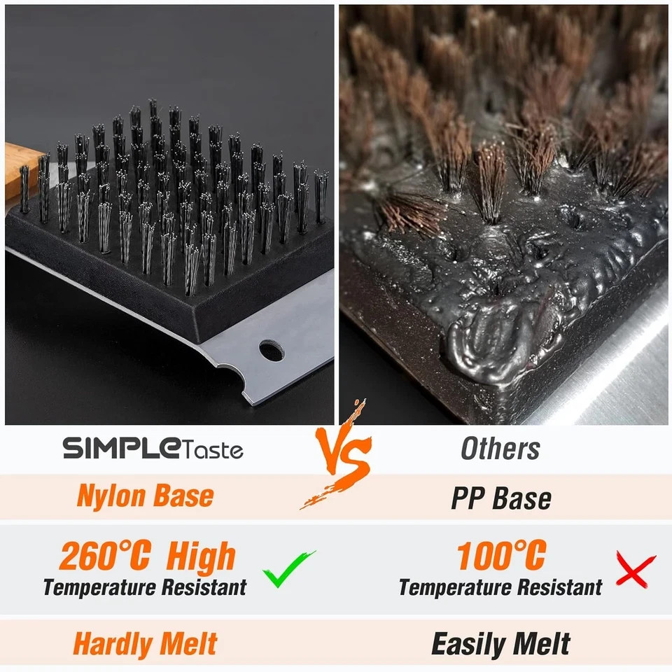 Grill Brush and Scraper, Durable & Effective, Include Extra Stainless Steel Bris