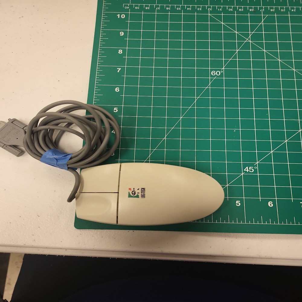 Logitech M-M34 Mouse LTS53308744 9 Pin Serial Computer PC Peripheral Vintage