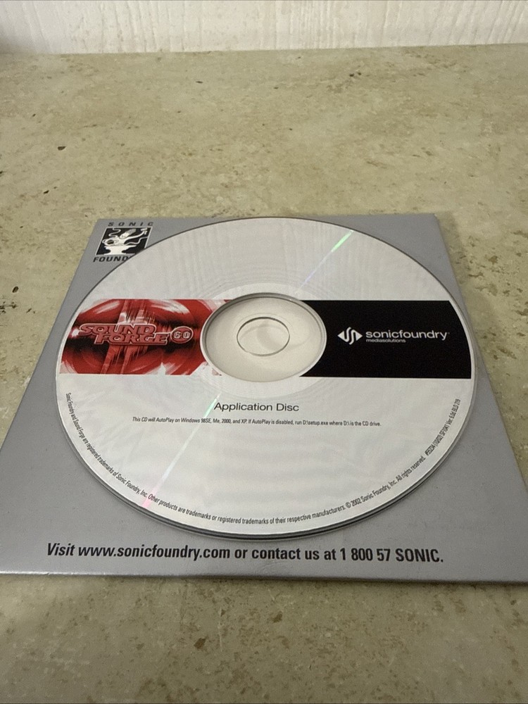 Sonic Foundry Application CD