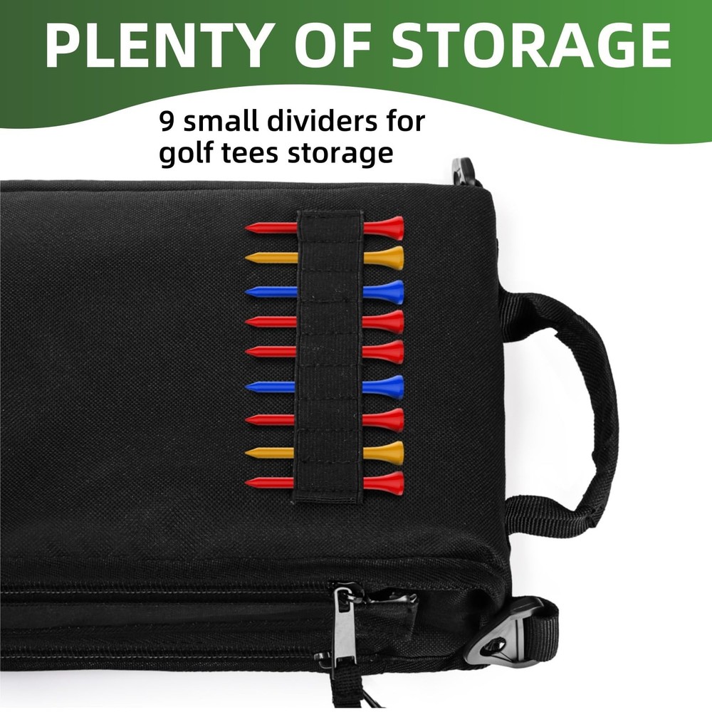 WRINGKIT Golf Cooler Bag, Soft Sided Insulated Medium, Black