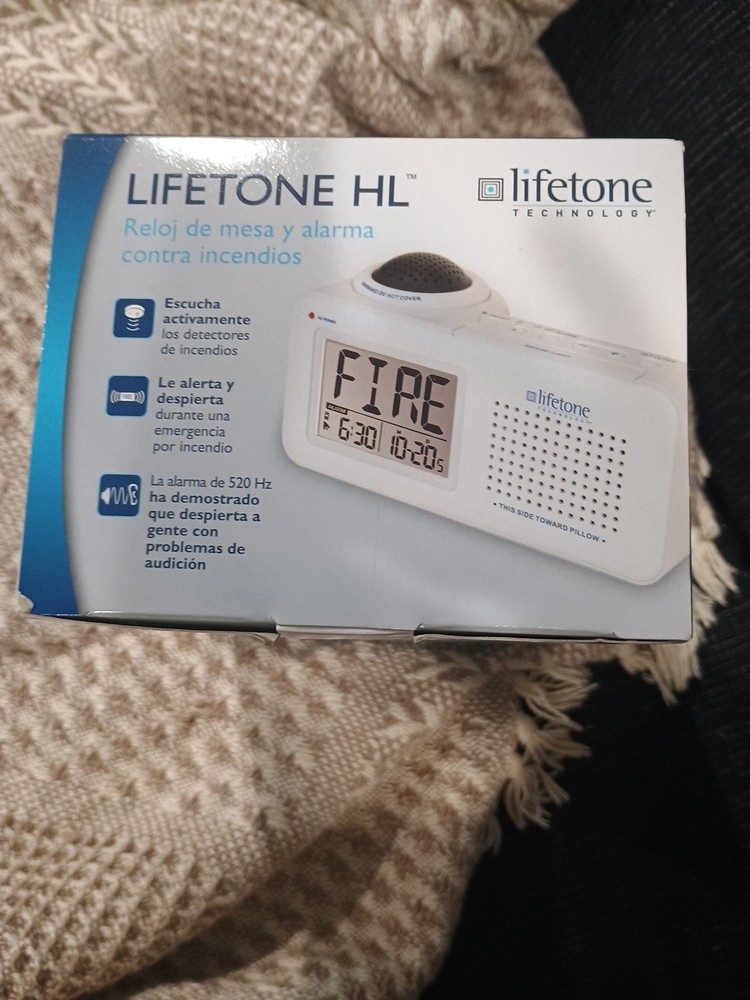 Lifetone Technology HL Bedside Fire Alarm Clock