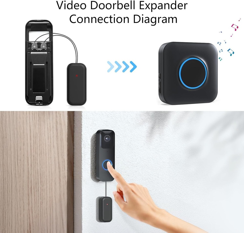 Blink Video Doorbell Chime Extender – 656ft Coverage, 1 Extender & Receiver Set
