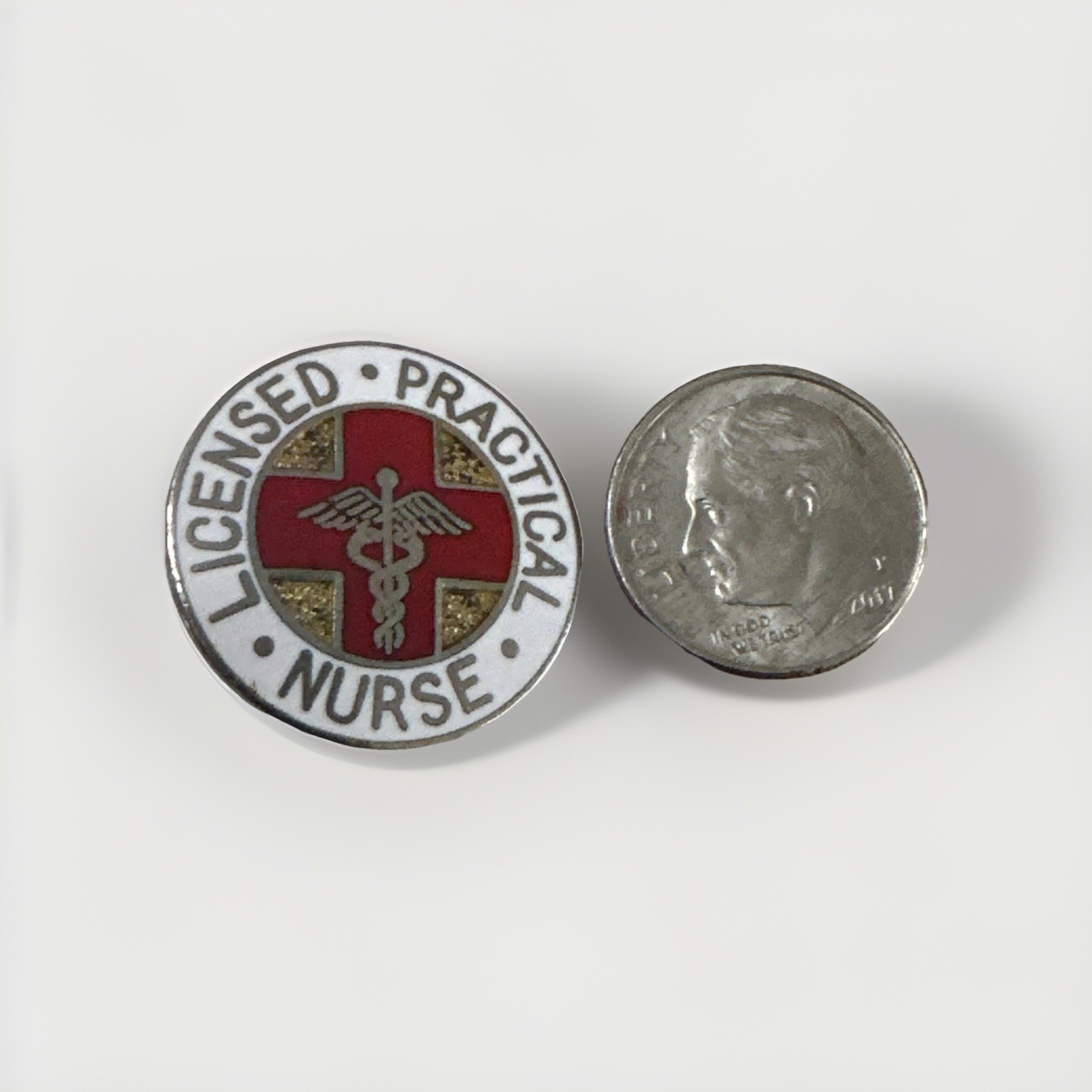 Vtg Licensed Practical Nurse Lapel Pin Badge Enamel Uniform Accessories 1974