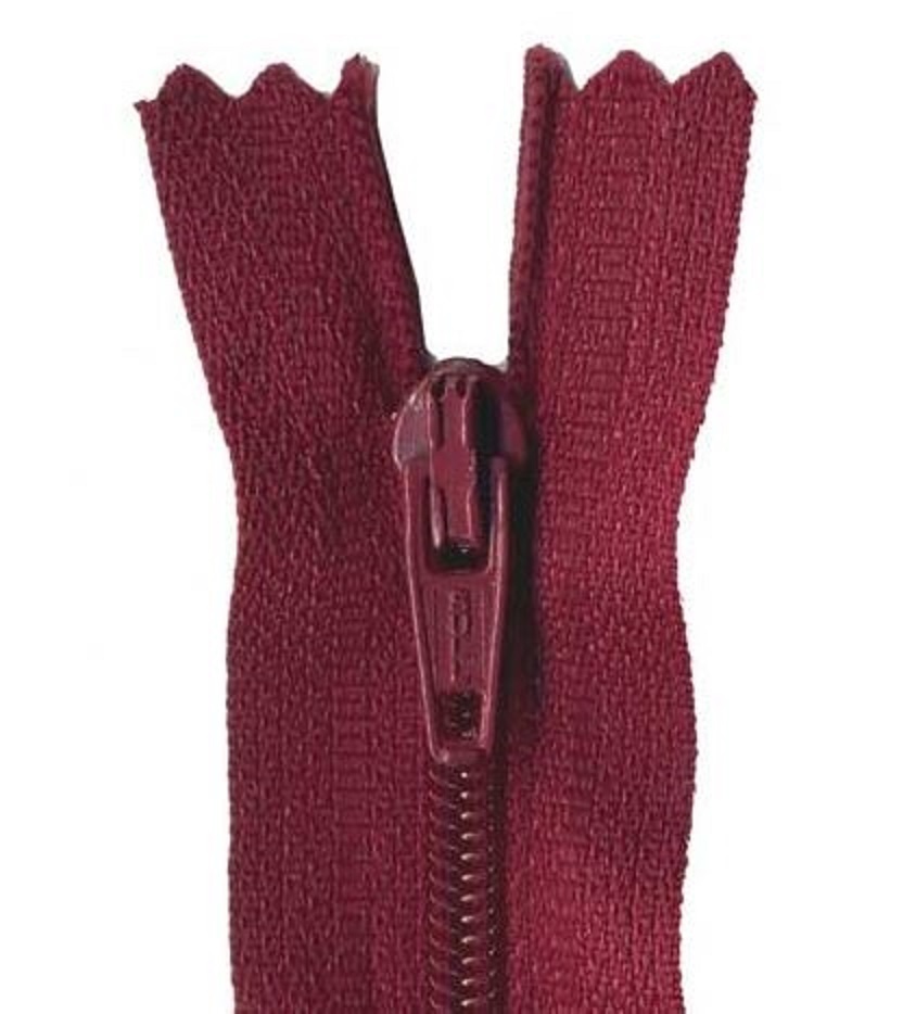 50cm Maroon Dress Zip