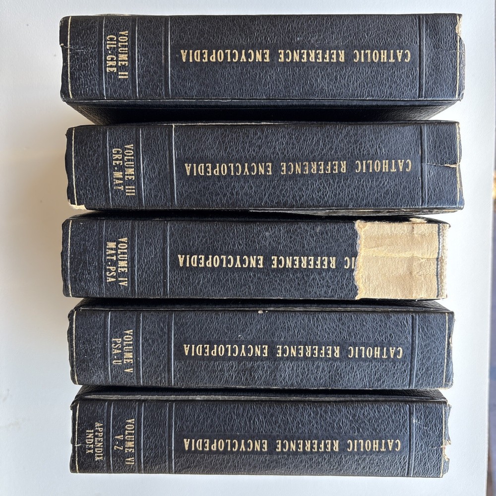 Catholic Reference Encyclopedia 1968 Set 5 Volumes Missing Vol 1