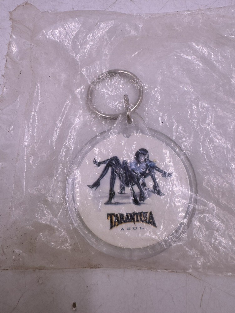 Tarantula Azul Round Acrylic Keyring I BITE HARD New