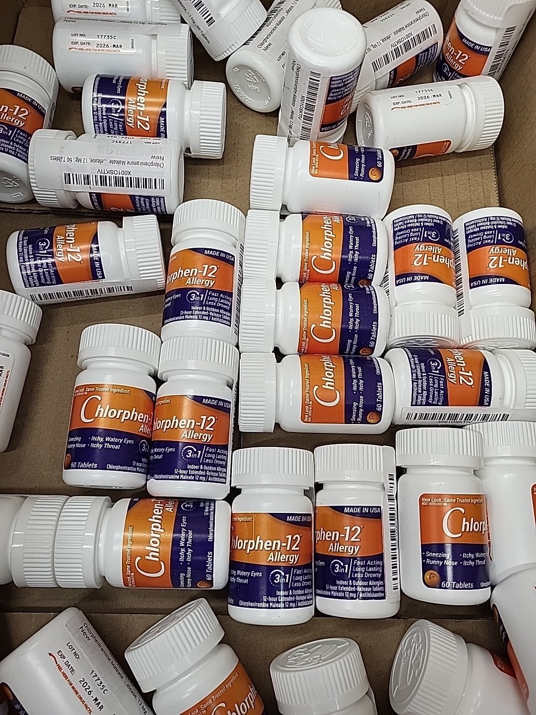 Chlor-Trimeton 12mg Extended Release – 60 Tablets (5 Pack Total) – Exp 03/2026 -