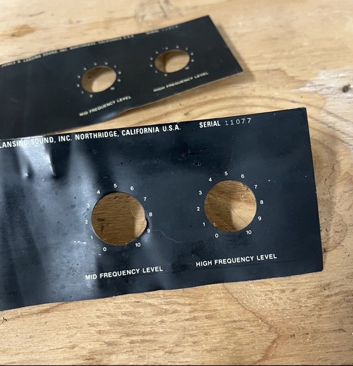 jBL 4311B Front Speaker Baffle Panel Badges Aluminum PAIR Replacements Used