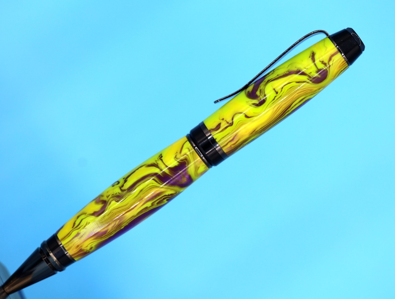 Classic Handmade Cigar Ballpoint Pen – Gunmetal with Goosebumps Color #112