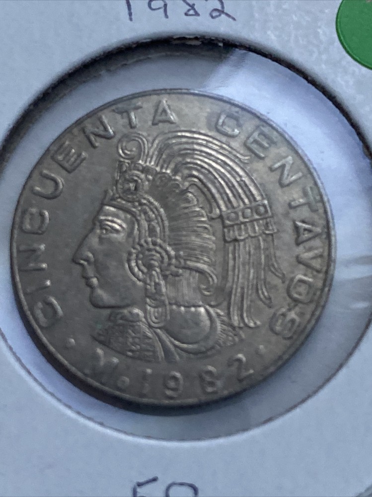1982 Mexico 50 Cent Coin B13
