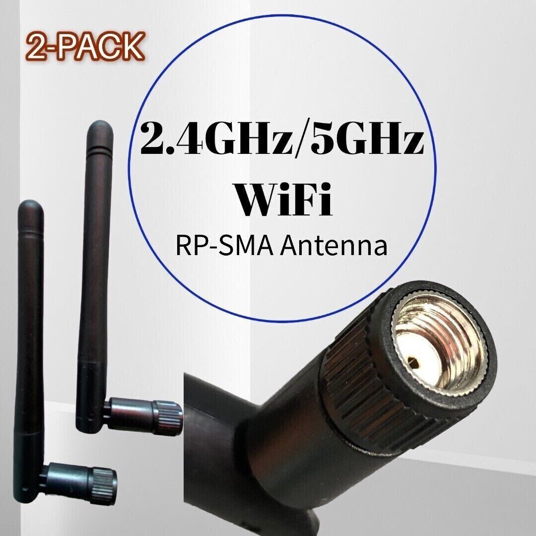 Lot of 10-RP-SMA Antenna for WiFi 2.4GHz 5Ghz Wireless Router or Card Female Pin