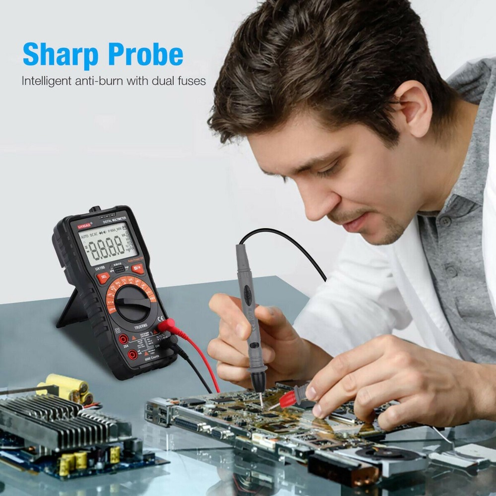 Digital Multimeter Voltmeter Ammeter AC DC Volt Ohmmeter Tester Meter Auto Range