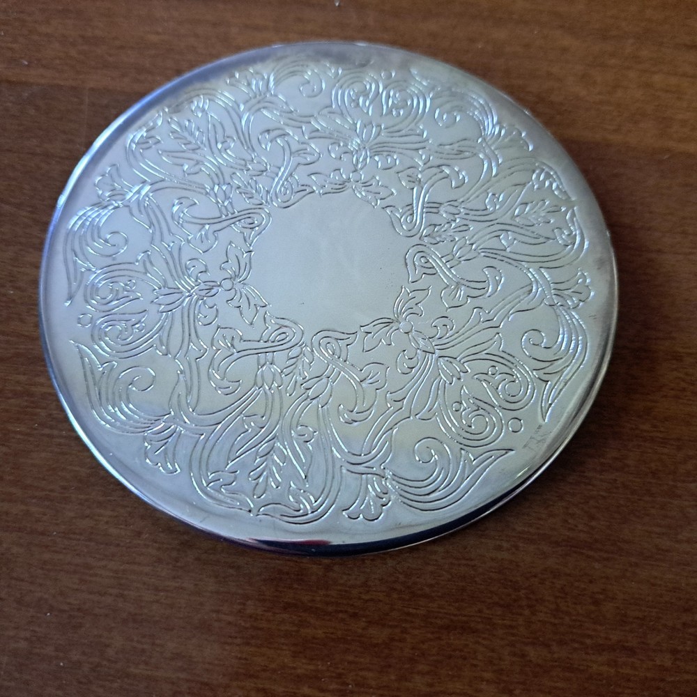 Silver Plated Coaster Set - 6 Coasters with Matching Caddy
