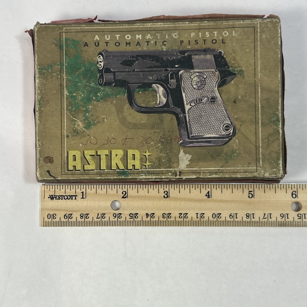 Astra Automatic Pistol Box Model Cub 2000 Number 92005 .22 Short