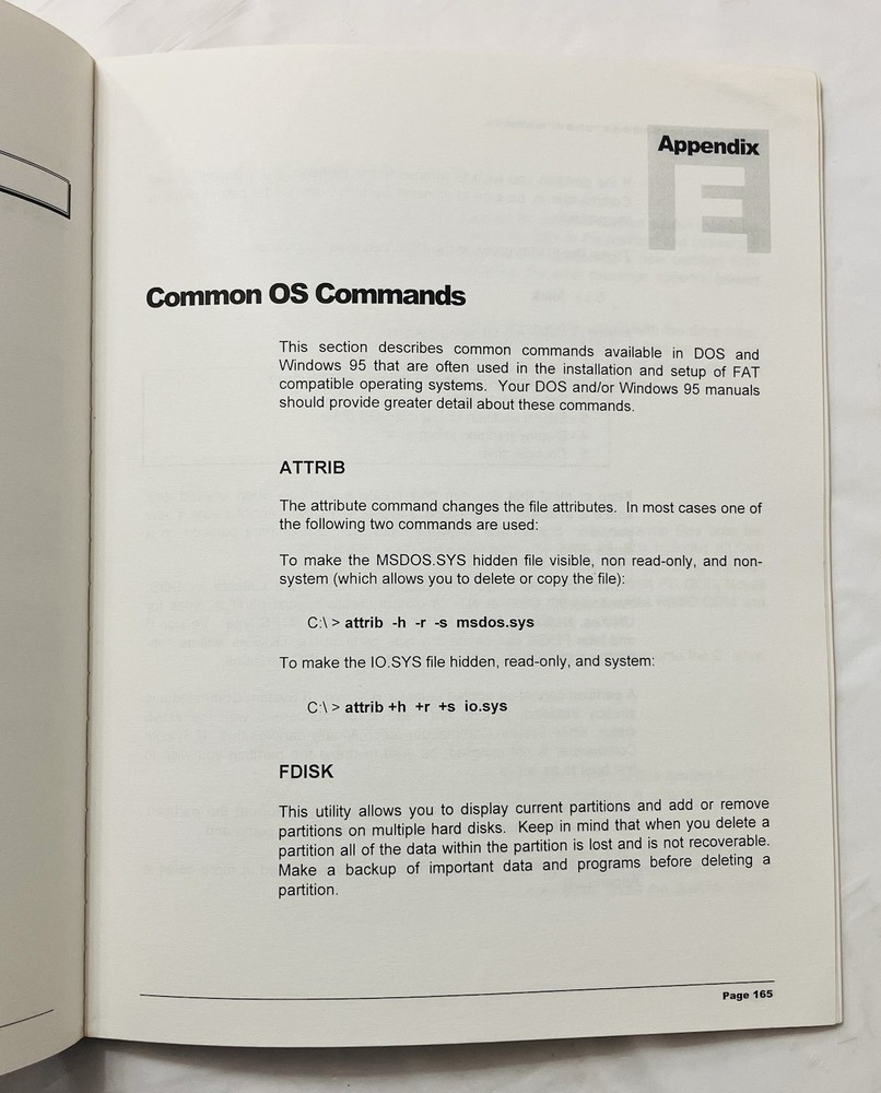 Original System Commander User Manual VCOM Partitioning Guide Windows Linux 1996